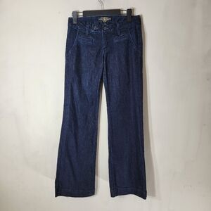 Lucky Brand Low Rise Wide Leg Trouser Jeans Dark Blue Size 6